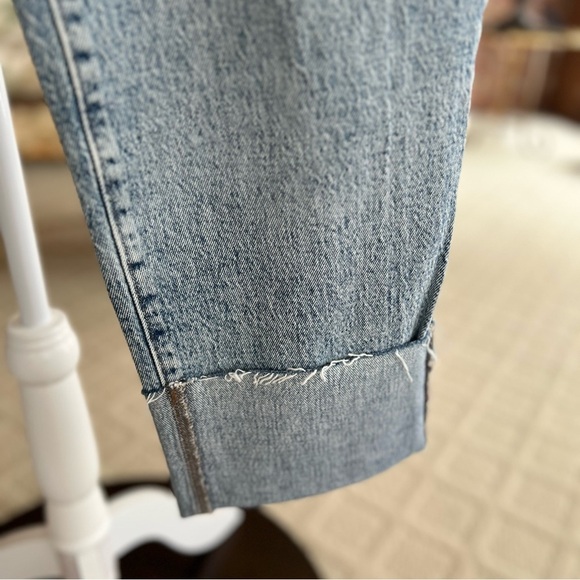 NWT Banana Republic Factory Jeans Cropped Blue Relaxed 29/8 Cuffed Stonewash - Picture 10 of 17